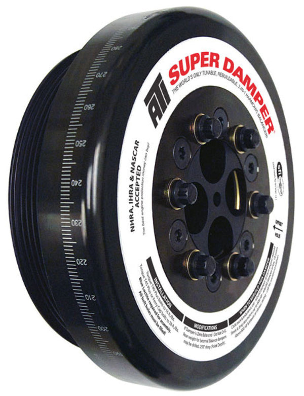 ATI Crankshaft Damper 8.074in Steel 8-Groove 3-Ring Diesel for Cummins 4BT/6BT 3.9L/5.9L