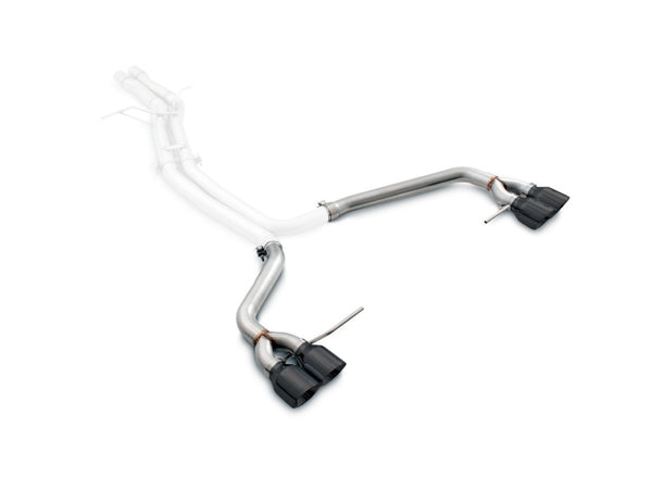 AWE Tuning Track Edition Axle-Back Exhaust for Porsche Macan Turbo - Diamond Black Tips