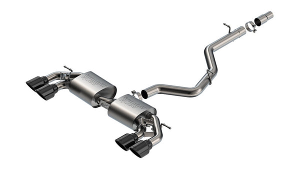 Borla 22-25 Volkswagen Golf R S-type Cat-Back Exhaust - Dual 4.5in Black Chrome Tips