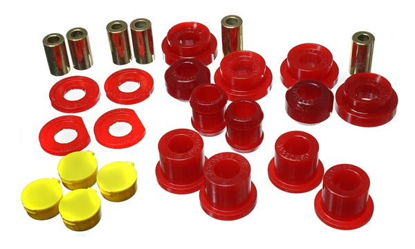 Energy Suspension Bushing Set for 2006-2011 Honda Civic Rear Lower Trailing Arm & Knuckle - Red