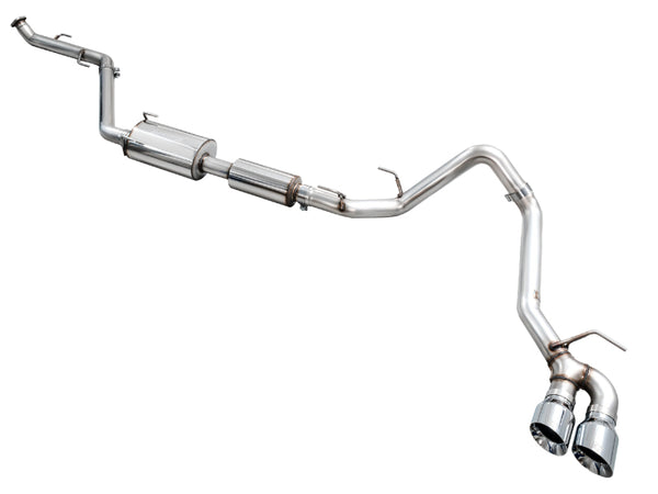 AWE Tuning Catback Exhaust for 20242025 Toyota Tacoma (4th Gen) - Dual Chrome Tips