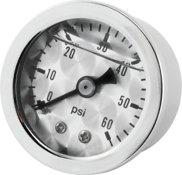 Bikers Choice Metallic Face Oil Pressure Gauge 0-60 Psi 1/8 NPT