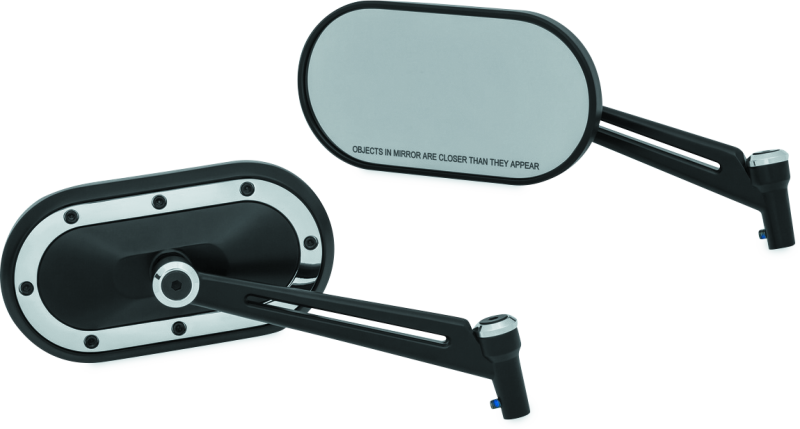 Kuryakyn Heavy Industry Mirrors Satin Black & Chrome