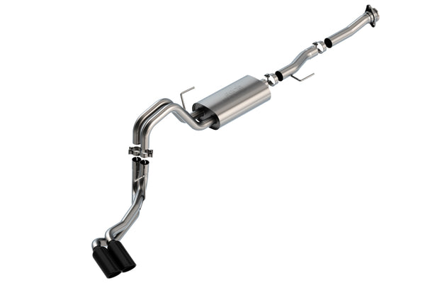 Borla Cat-Back S-Type Exhaust for 2021 Ford F-150 5.0L - Black Chrome Tips
