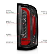 Load image into Gallery viewer, ANZO 15-21 Chevrolet Colorado Full LED Tail Lights w/ Red Lightbar Black Housing Clear Lens