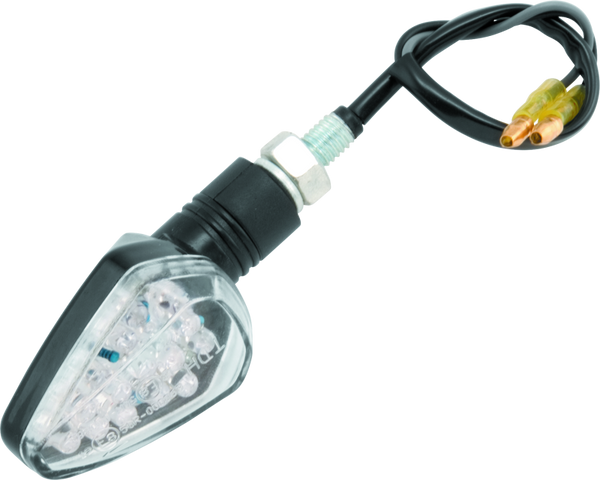 BikeMaster Black LED Arrow Turn Signal Indicators (Amber LEDs) - Pair