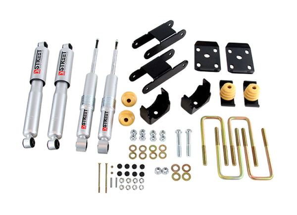 Belltech Lowering Kit w/ Street Performance Shocks for 2018-2020 Chevy Colorado/Canyon (All Cab/SB) -0-3in F / -4in R