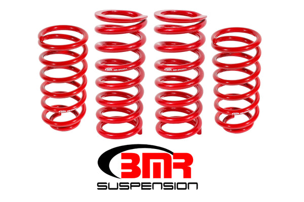 BMR Suspension Lowering Spring Kit for 1979-2004 Fox Mustang (Set of 4) - Red