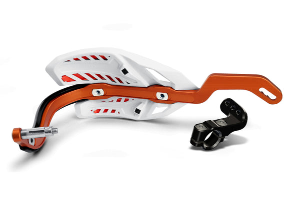 Cycra CRM Ultra 1-1/8" Hand Guards with White Shield & Orange Cover