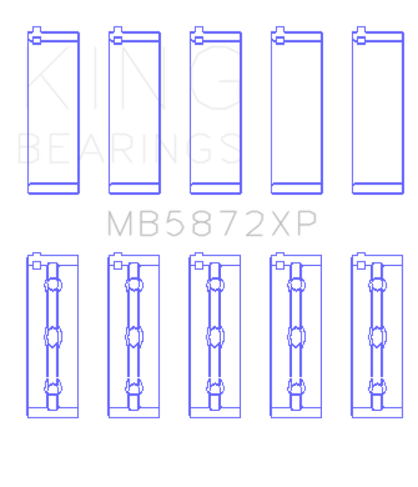 King Engine Bearings BMW S62 Main Bearing Set