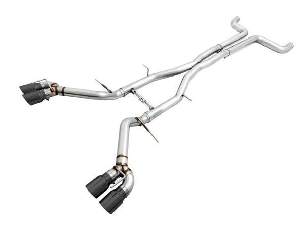 AWE Tuning Track Edition Cat-Back Exhaust for 20162019 Chevrolet Camaro SS (Auto)  Quad Diamond Black Tips