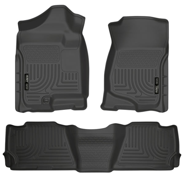Husky Liners WeatherBeater Black Front & 2nd Seat Floor Liners for 2007-2013 GM Escalade/Suburban/Yukon