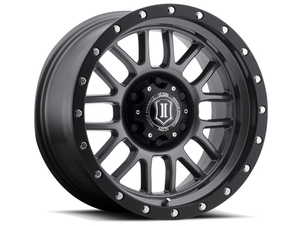 ICON Alpha 17x8.5 Gun Metal Wheel 5x5 0mm Offset 4.75in Backspacing 71.5mm Bore