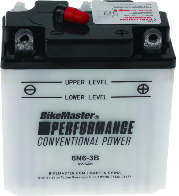 BikeMaster 6N6-3B Motorcycle Battery for Honda CB125S/CL100/MT125/MT250/XL100/XL175/XL250