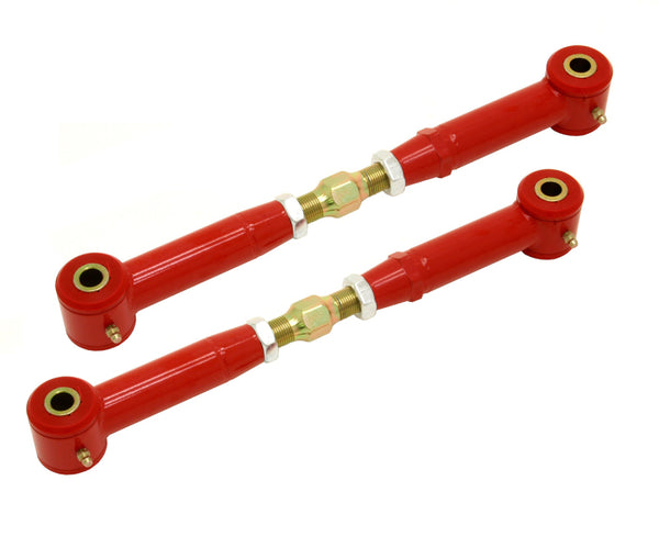 BMR Rear Adjustable Toe Rods for 10-15 5th Gen Camaro - Polyurethane Red