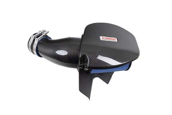 Corsa 21-23 Dodge Challenger/Charger 6.4L V8 Carbon Fiber Open Element Air Intake - Oiled