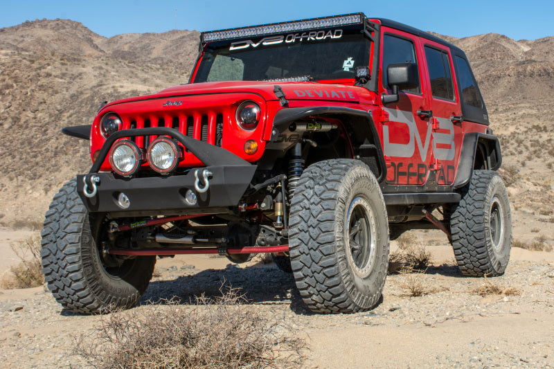 DV8 Offroad 07-18 Jeep Wrangler JK Front & Rear Flat Tube Fenders