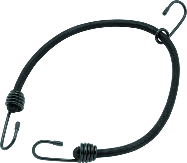 BikeMaster 24in Heavy-Duty Bungee Cords 10mm w/ 3 Hooks - Black