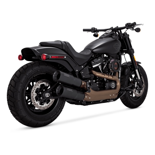Vance & Hines HD Softail 18-22 Fatbob Hi-Output S/O Black Slip-On Exhaust