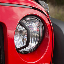 Load image into Gallery viewer, Rugged Ridge 07-18 Jeep Wrangler JK/JKU Textured Black Elite Headlight Euro Guards