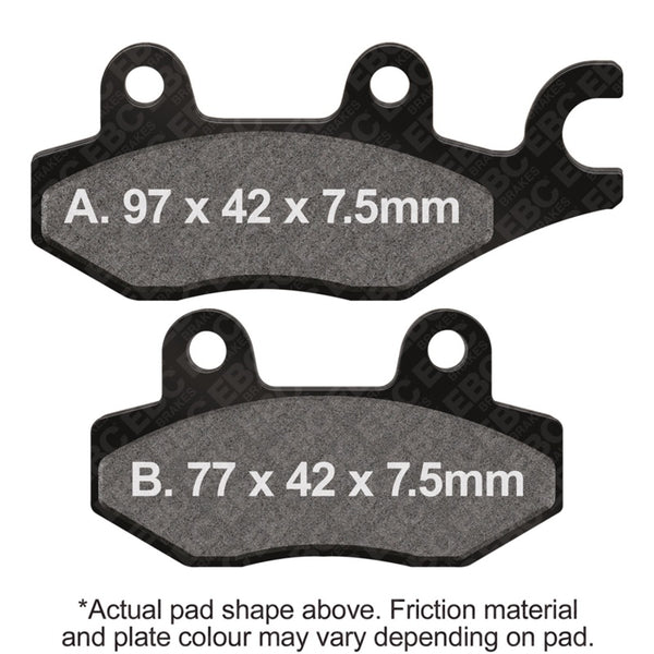 EBC 89-05 Kawasaki KLF 300 Bayou 4x4 Front Left/Right SV Series Brake Pads