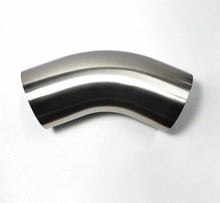 Load image into Gallery viewer, Stainless Bros 4in Diameter 1.5D / 6in CLR 45 Degree Bend Leg Mandrel Bend