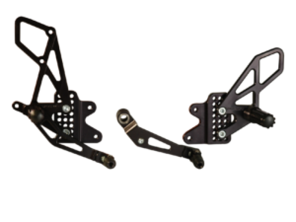 Vortex Racing 6-10 Suzuki GSX-R600, GSX-R750 Rear Set- Black
