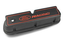 Load image into Gallery viewer, Ford Racing Logo Die-Cast Black Valve Covers