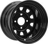 ITP Delta Steel Wheels - 12x7 / 4/137 12mm BP / 4+3 Offset Black