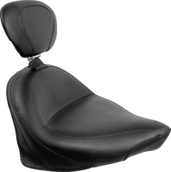 Mustang 07-15 Honda VT750C2 Spirit,10-20 Phantom Wide Touring 2PC Seat - Black