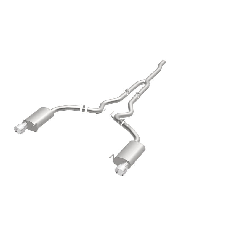 MagnaFlow Cat Back, SS, 2.5in, Street, Dual Split Polished 4.5in Tips 2015 Ford Mustang Ecoboost