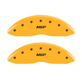 MGP 2 Caliper Covers Engraved Front MGP Yellow Finish Black Char 1998 Ford E-150 Econoline