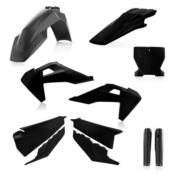 Acerbis Full Plastic Kit Black  Husqvarna TC/FX/FC 125-450 (2019-2022) & TX300/TX300i (2020-2022)
