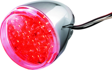 Load image into Gallery viewer, Bikers Choice Chrome LED Rear Billet Turn Signal Red Dual Circuit Clear Lens Universal Custom