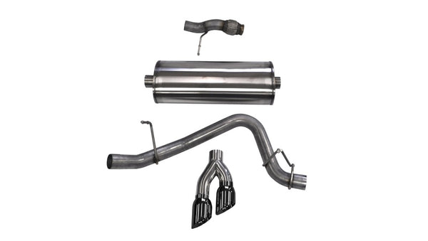 CORSA Performance Cat-Back Exhaust for 2015-2020 Chevy Tahoe/GMC Yukon - 3in Single Side Twin Black 4in Tips