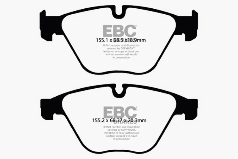 EBC 10+ BMW 535i 3.0 Turbo (F10) Redstuff Front Brake Pads