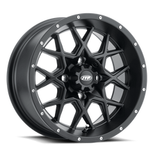 Load image into Gallery viewer, ITP Hurricane 15x7 / 4x137 BP / 5+2 Offset Matte Black Wheel