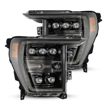 Load image into Gallery viewer, AlphaRex 21-22 Ford F-150 NOVA LED Proj Headlights Plank Style Alpha Blk w/Activ Light/Seq Signal