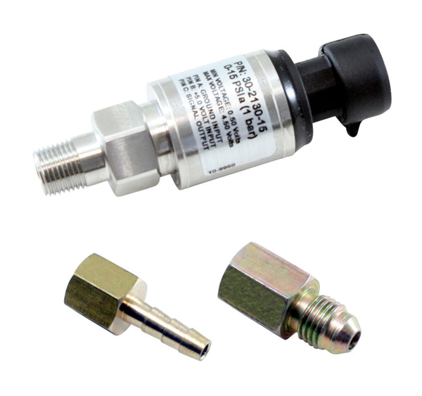 AEM 1 Bar MAP Sensor Kit 15 PSIA with NPT Adapter (Analog Output)