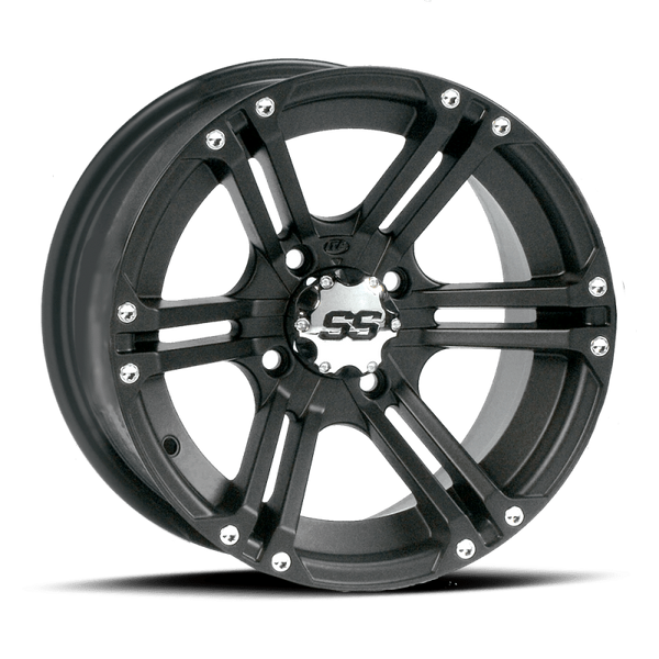 ITP SS 212 14x8 / 4x110 BP / 5+3 Offset Black Wheel