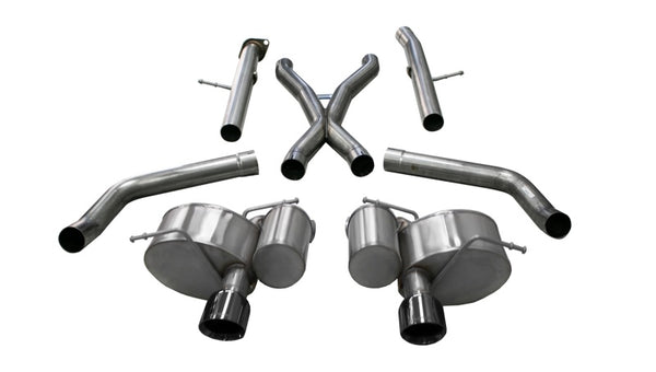 CORSA Performance Cat-Back Exhaust for 2014-2021 Jeep Grand Cherokee SRT - 2.75in Dual Rear with Black PVD Tip