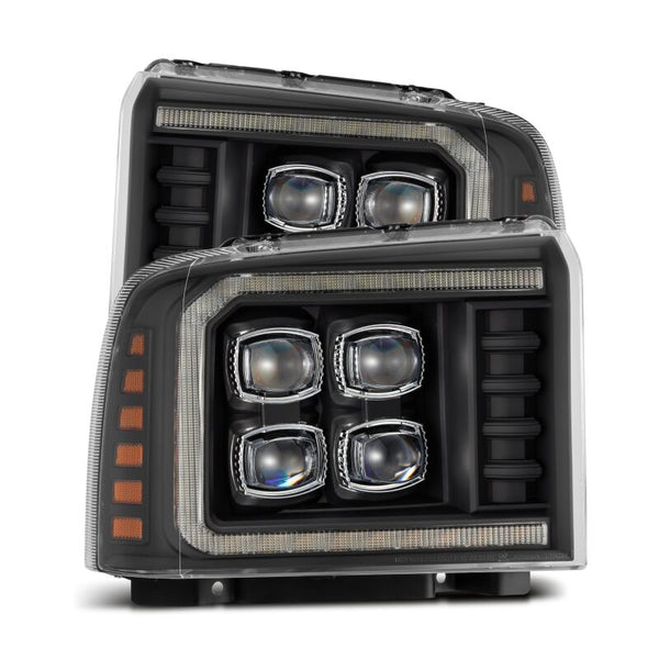 AlphaRex NOVA LED Projector Headlights  Black w/ Active Light & Sequential Signal (20052007 Ford F-250/F-350/F-450/F-550 Super Duty)