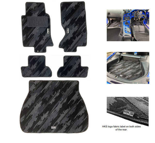 HKS FD3S Full Set Carpeted Floor Mats - Left Hand Drive