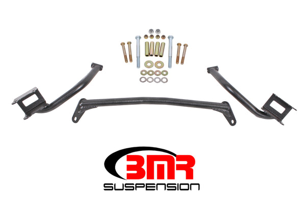 BMR 79-04 Fox Mustang Tubular Upper Torque Box Reinforcement Plates - Black Hammertone