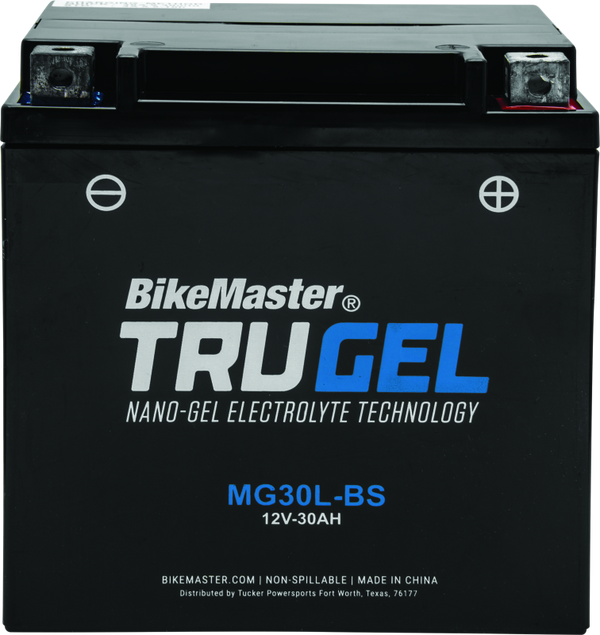 BikeMaster TruGel MG30L-BS Gel Motorcycle Battery 360 CCA (168x127x177mm)