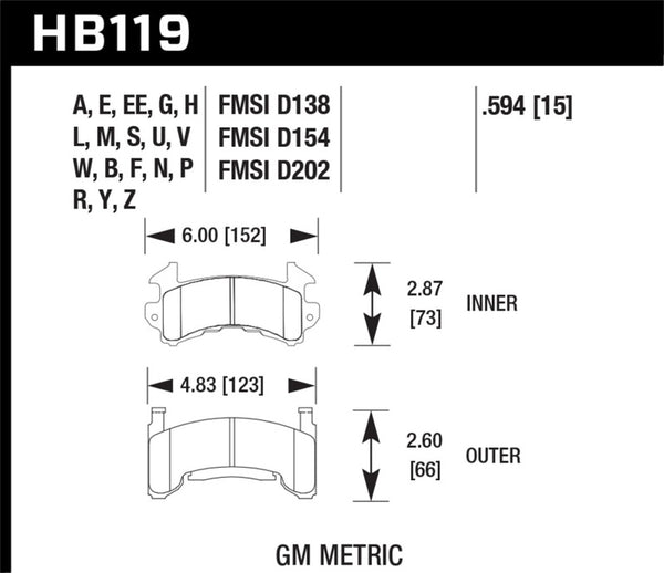 Hawk HPS Front Brake Pads for 1978-1979 Buick Century Custom 5.0