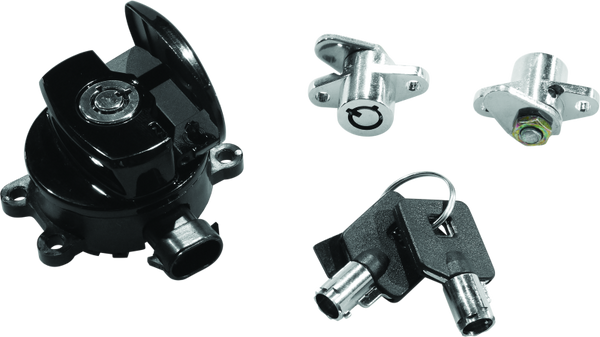 Bikers Choice Ignition Switch & Saddlebag Lock Kit Matched Keys for Harley-Davidson Road King 2014-2021