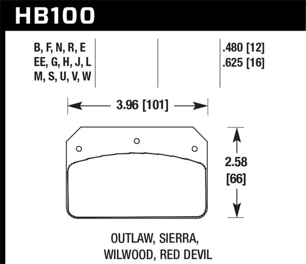 Hawk Performance Wilwood Dynalite DTC-30 Racing Brake Pads
