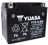 Yuasa YTX12-BS Maintenance Free AGM 12-Volt Battery w/Bottle