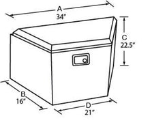 Load image into Gallery viewer, Tradesman Aluminum Trailer Tongue Storage Box (21in.) - Brite